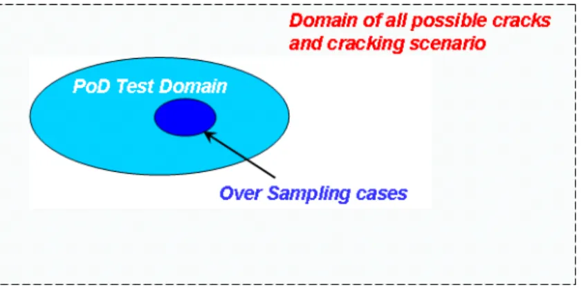 Figure 8 illustrates that domain of all cracks is much larger than the experiments can ever  capture