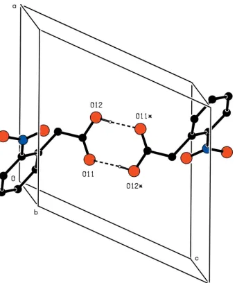 Figure 4A stereoview of part of the crystal structure of (II), showing theatomic coordinates (Grabowskiformation of a sheet of �-stacked hydrogen-bonded dimers