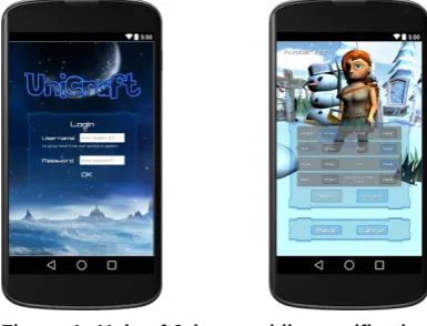 Figure 1. Unicraft2 is a mobile gamification platform on Android 