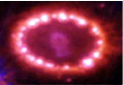 Figure 1. The image of SN 1987A as observed by HST in the year 2003 [16]. 