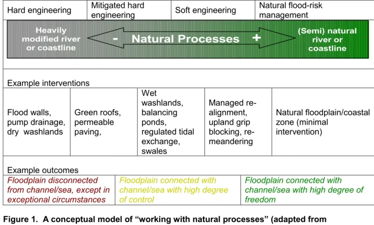Figure 1.  A conceptual model of “working with natural processes” (adapted from  RSPB, 2010)