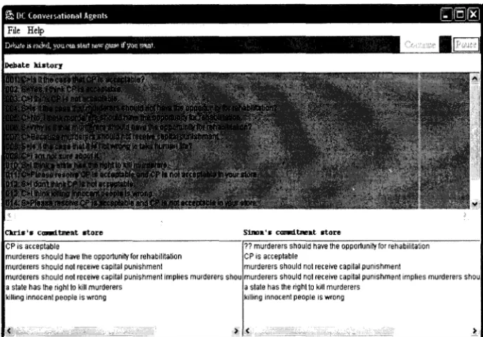 Figure 2. DC agents interface 