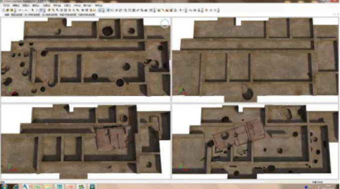 Figure 3. Documentation and Representation of Excavated Strata Using  Different Layers in the Reconstructed Model from Archaeological Records 
