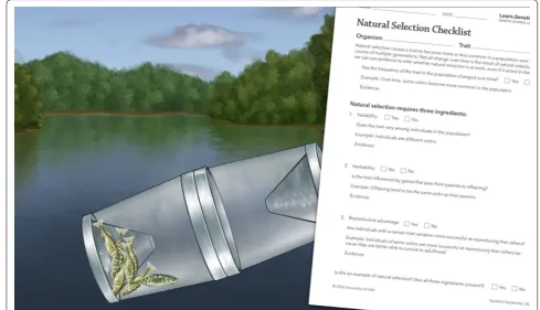 Fig. 4 Several lessons in the Natural Selection module explore a population of stickleback fish