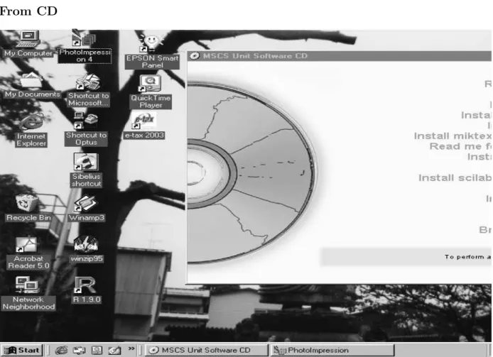 Figure 2.1: Installing from the Maths/Stats disk