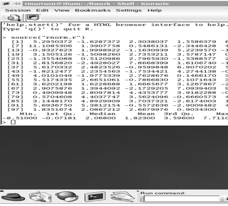 Figure 3.1: R in the Linux operating system
