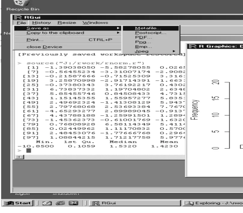 Figure 5.1: saving a graph using Windows