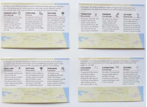 Fig. 3. A few of the 289 different oracles (postcards) Juno gives. 