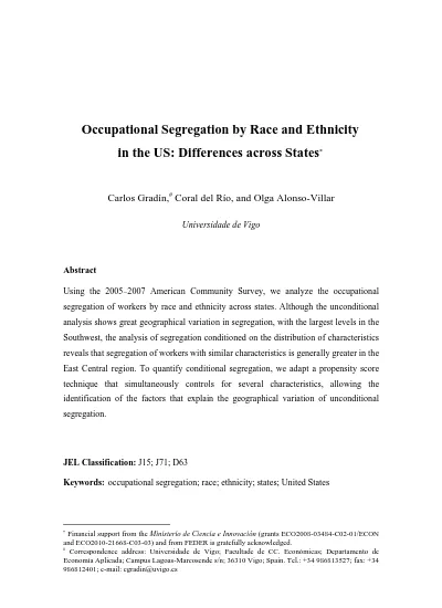 Occupational Segregation By Race And Ethnicity In The US: Differences ...