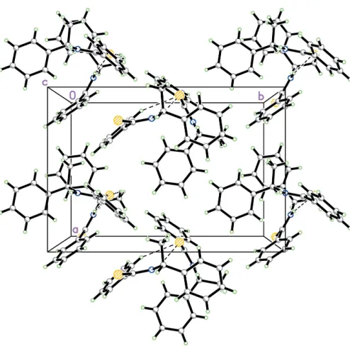 Figure 2H atoms treated by a mixture ofindependent and constrainedThe crystal packing of (I), viewed down the c axis
