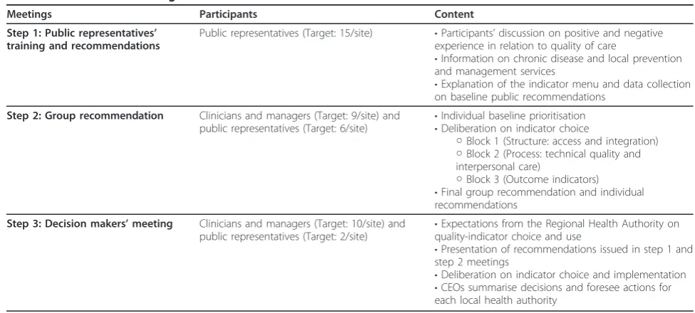 Table 3 Intervention meetings’ content