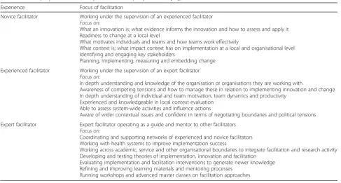 Fig. 1 The facilitation role and process