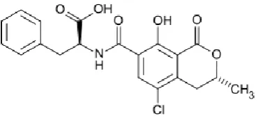 Fig. 1. Chemical structure of ochratoxin A 
