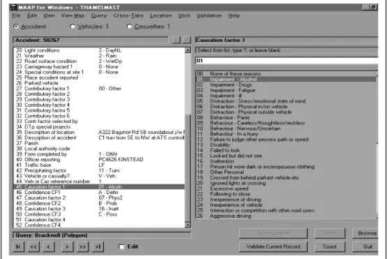 Figure 20 shows the way in which data is displayed by field names (on left-hand side) and their valid  codings with explanations appear on the right-hand side