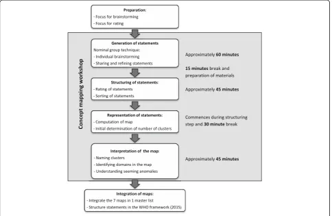 Fig. 1 The concept mapping process (adapted from Trochim W, 1989)