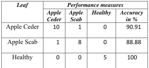 Table 2: Classification Accuracy based on Texture   