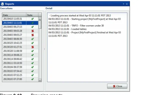 Figure 2-12 Browsing reports