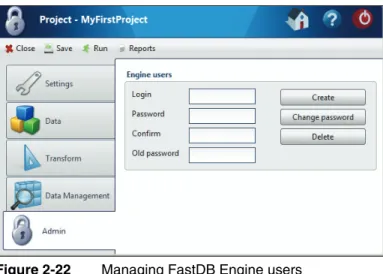 Figure 2-22 Managing FastDB Engine users