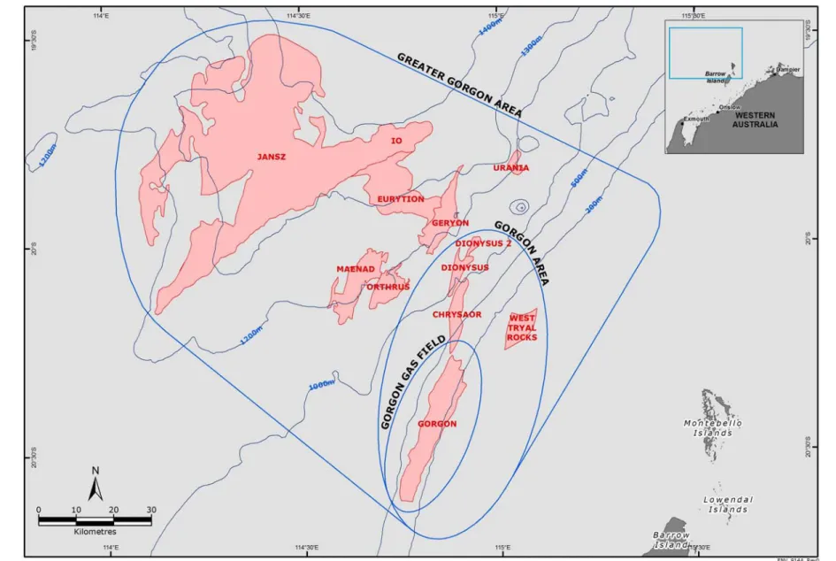Figure 1-1   Location of the Greater Gorgon Area 