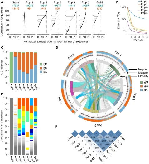 Figure 4. Next-generation sequencing (NGS) repertoire sequencing of blood ASC subsets