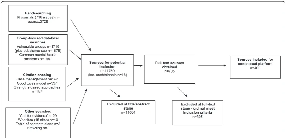 Fig. 1 Flowchart of sources through the review