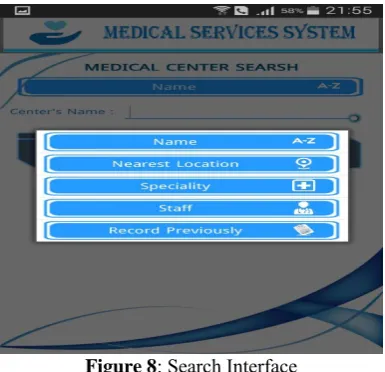 Figure 8: Search Interface  