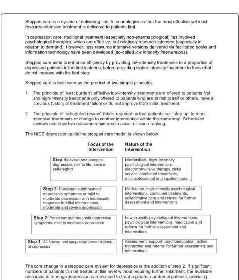 Figure 1 Stepped Care.