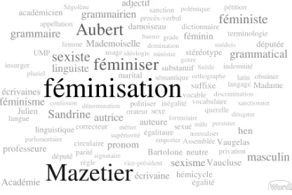 Figure 6.7: Word cloud for the top 100 keywords in the French corpus 