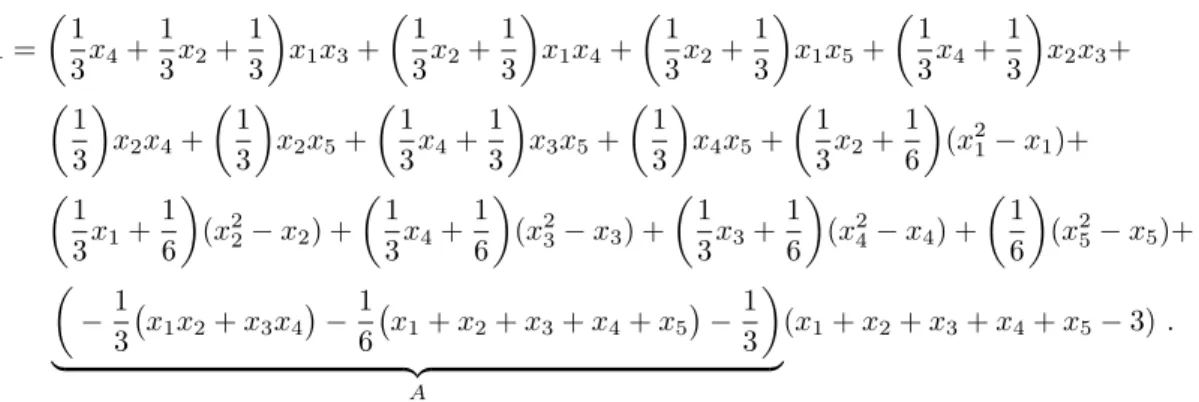 Figure 4.1: Tur´an graph T (5, 3)