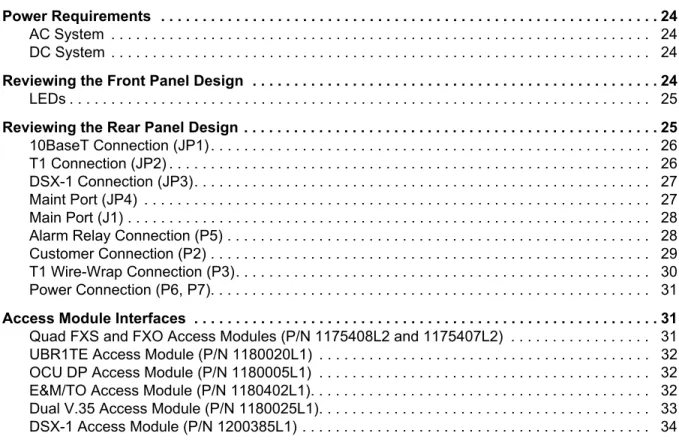 Figure 1. Total Access 600 Series Front Panel Layout . . . . . . . . . . . . . . . . 