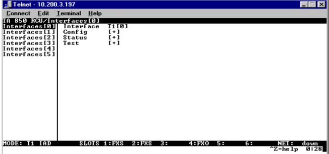Figure 2.  Alternate Menu View