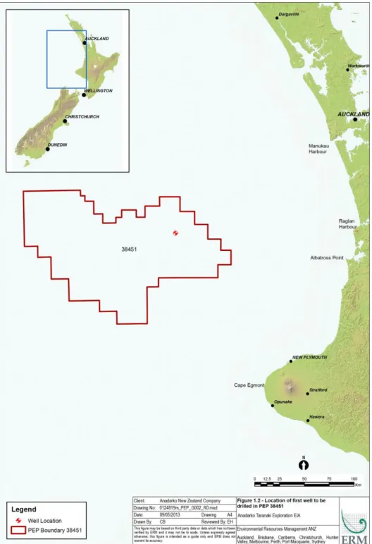 Figure 1.2:  Proposed Drilling Location within the Project Area 
