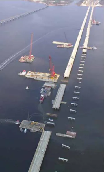 FIGURE 5  I-10 Escambia Bay Bridge repairs in progress  (Courtesy FDOT).