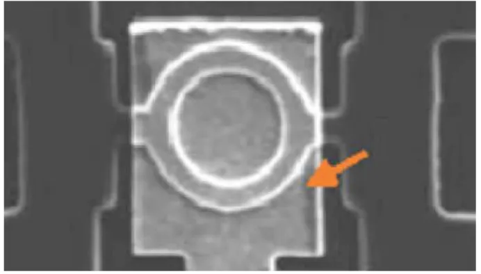 Figure 2.1: Scanning electron microscope picture of a quantum ring fabricated in InGaAs/InAlAs