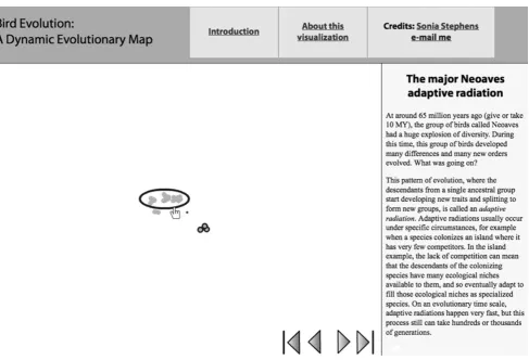 Fig. 7 Screenshot of the adaptive radiation event that gave rise to most modern avian orders