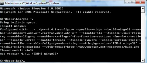 Figure 4. C compiler version.   