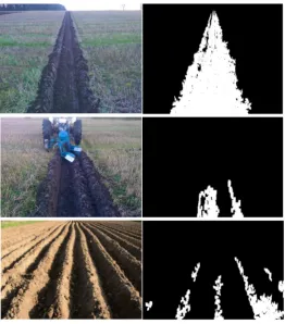 Figure 3.7: The vision based furrow detection algorithm can successfully separate