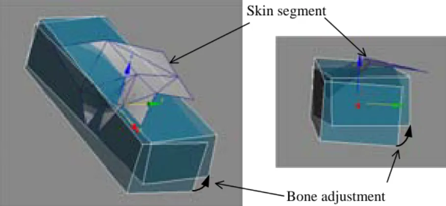 Figure 4-12. The bone refinement is driven by the attached skin segment. 