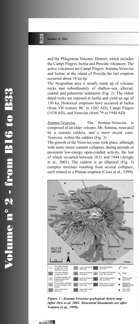 Figure 4 - Chronogram of volcanic and deformational  history of Somma-Vesuvius (after Orsi et al., 2003).