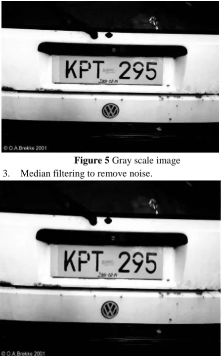 Figure 5 Gray scale image Median filtering to remove noise. 