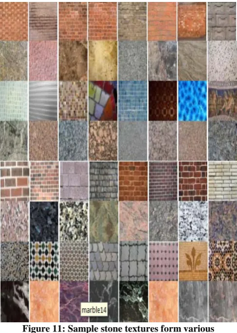 Figure 11: Sample stone textures form various databases. 