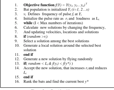 Figure 3.  Bat Algorithm 