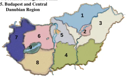 Figure 1  Tourist Regions in Hungary 