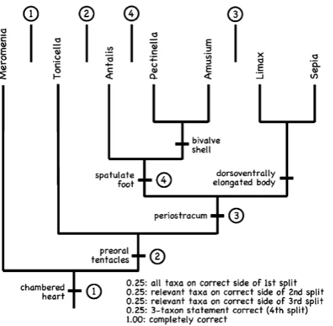 Fig. 3 Tree format translations for the ladders shown in Figs. 1a, b,along with the associated scoring key for each translation