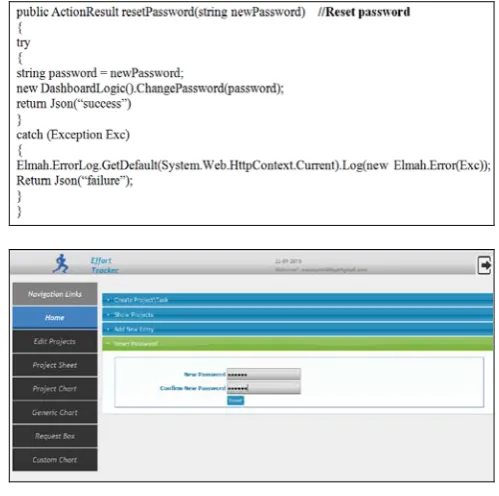 Figure 8. Home page Reset password. 