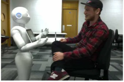 Figure 1. Example of the human-robot interaction during the robotic administration 