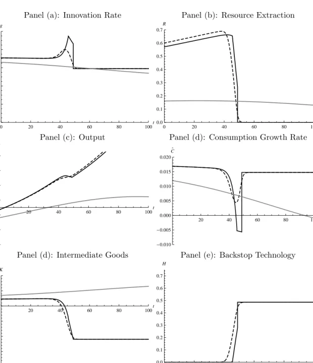 Figure 8: Transitional Dynamics (Benchmark Scenario)