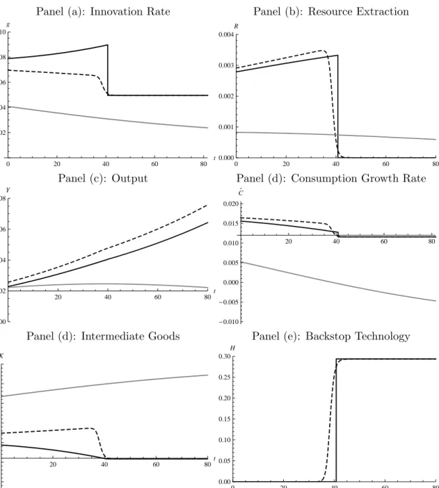 Figure 10: Transitional Dynamics (Alternative Scenario)