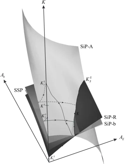 Figure 5: Development paths of a converging economy
