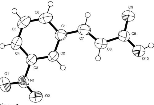 Figure 1A view of (I), with the atom-numbering scheme. Displacement ellipsoidsare drawn at the 50% probability level and H atoms are shown as smallspheres of arbitrary radii.